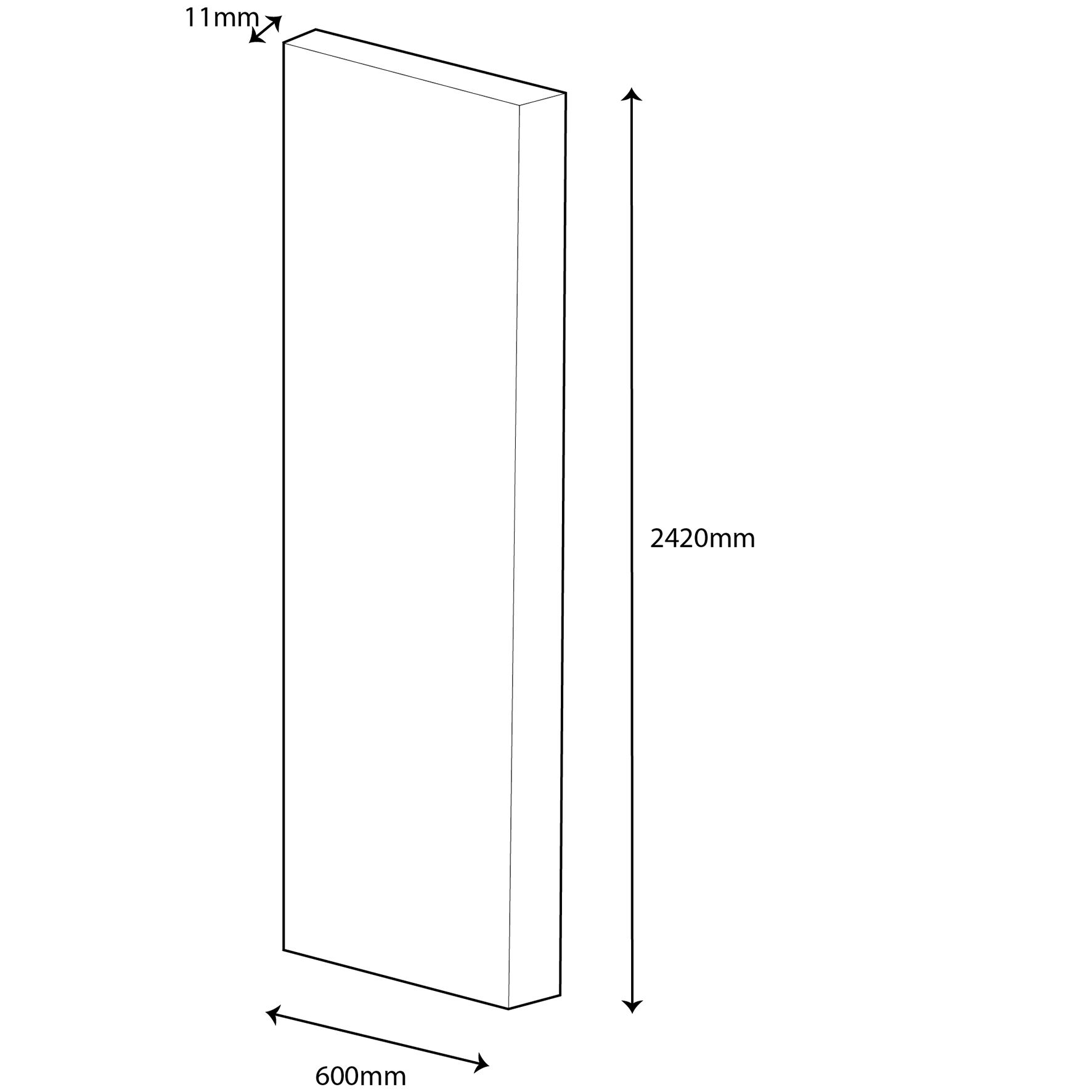 Splashwall Laminate Tongue & groove Bathroom & wet room Decorative panel (H)2420mm (W)600mm - Matt White Cararra marble effect