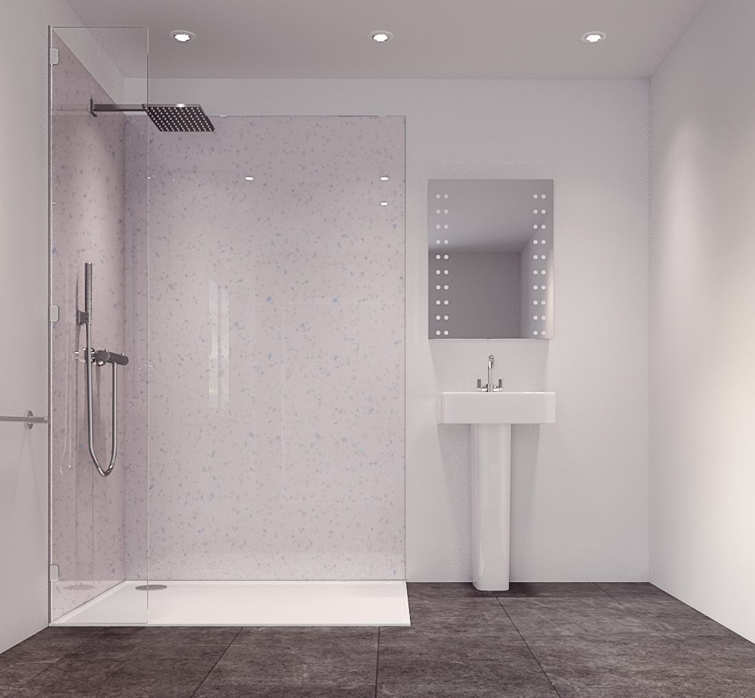 Splashwall Majestic Star dust Laminate Panel (W)58.5cm x (H)242cm x (D)11mm