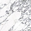 Splashwall Matt Black & white Greek Marble effect MDF Splashback, (H)1220mm (W)2440mm (T)10mm
