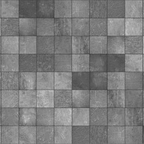 Splashwall Matt Grey Concrete tile effect MDF Splashback, (H)1220mm (W)2440mm (T)10mm