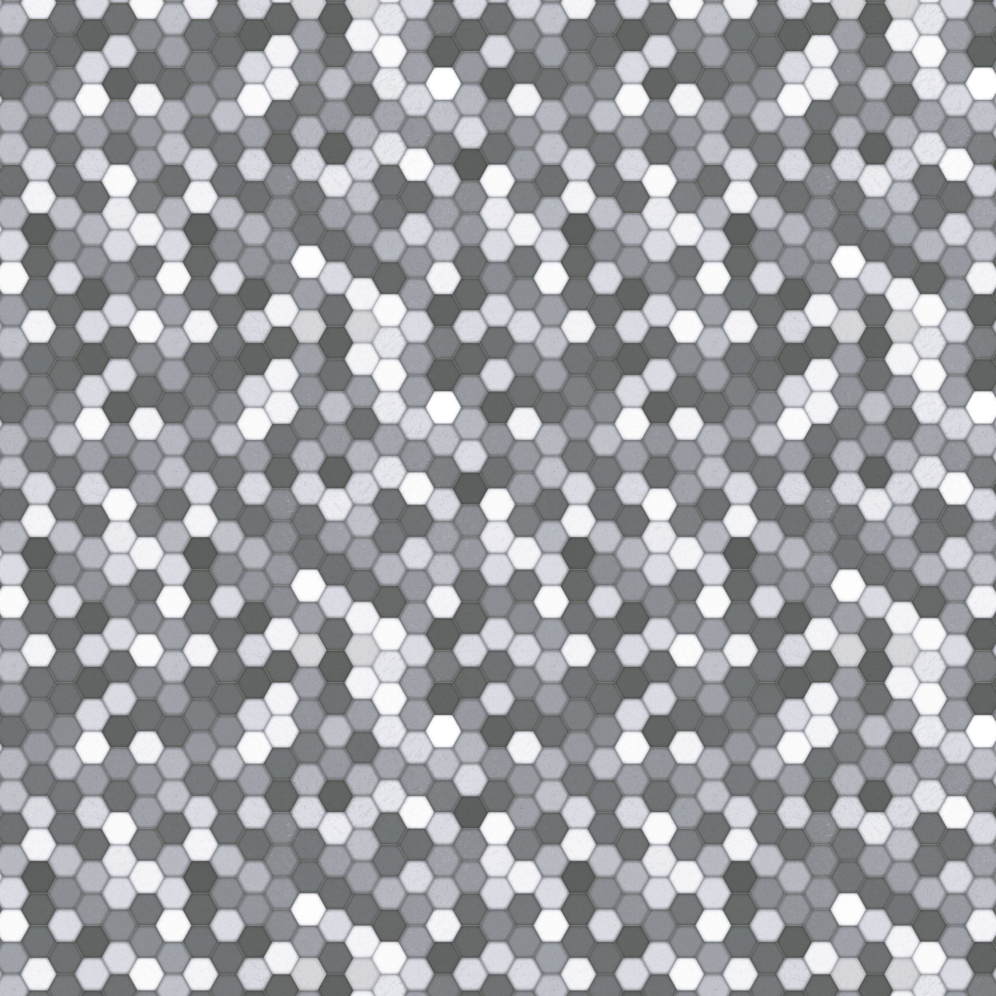 Splashwall Matt Grey & white Hexagonal MDF Splashback, (H)1220mm (W)2440mm (T)10mm