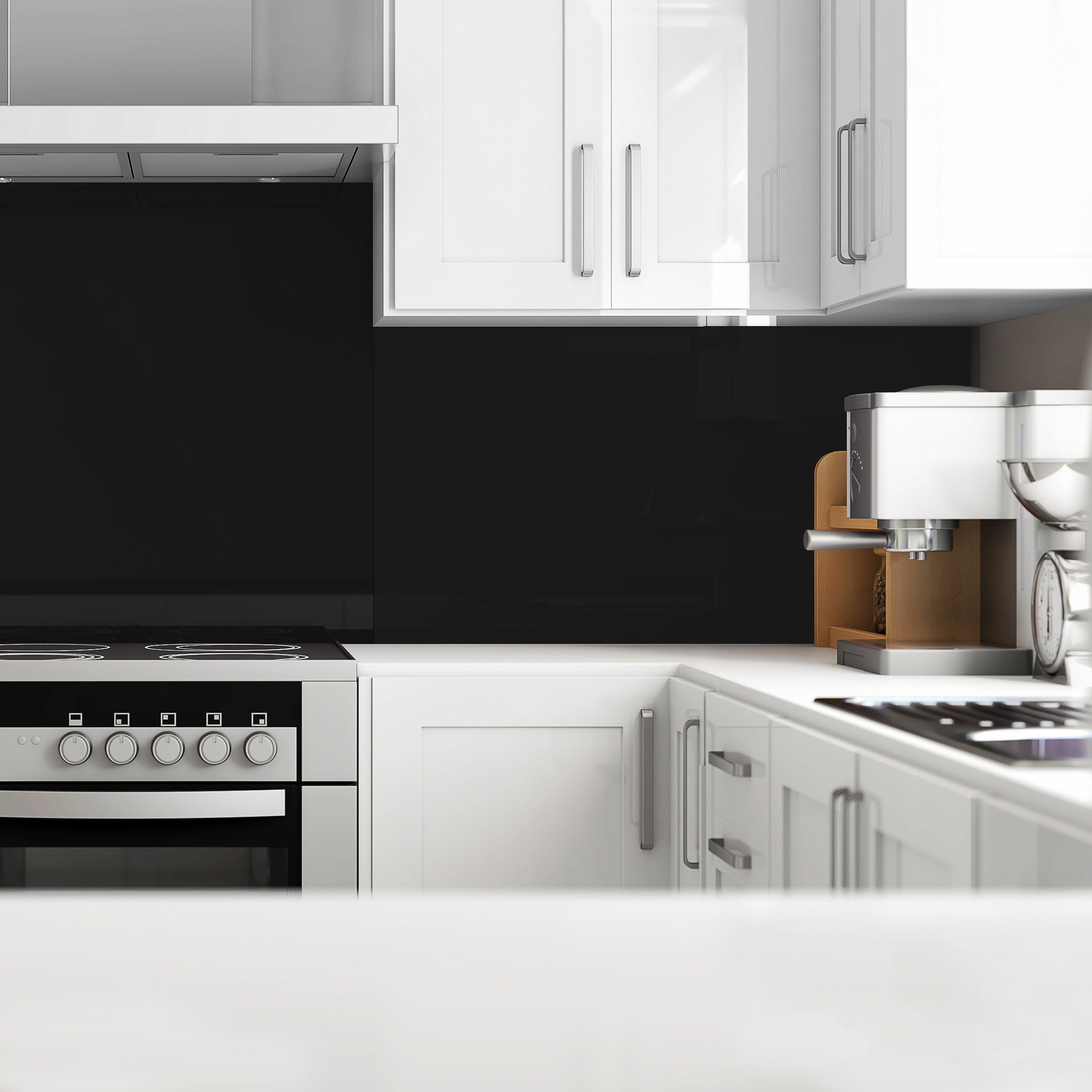 Splashwall Matt Jet Acrylic Splashback, (H)1220mm (W)2440mm (T)4mm