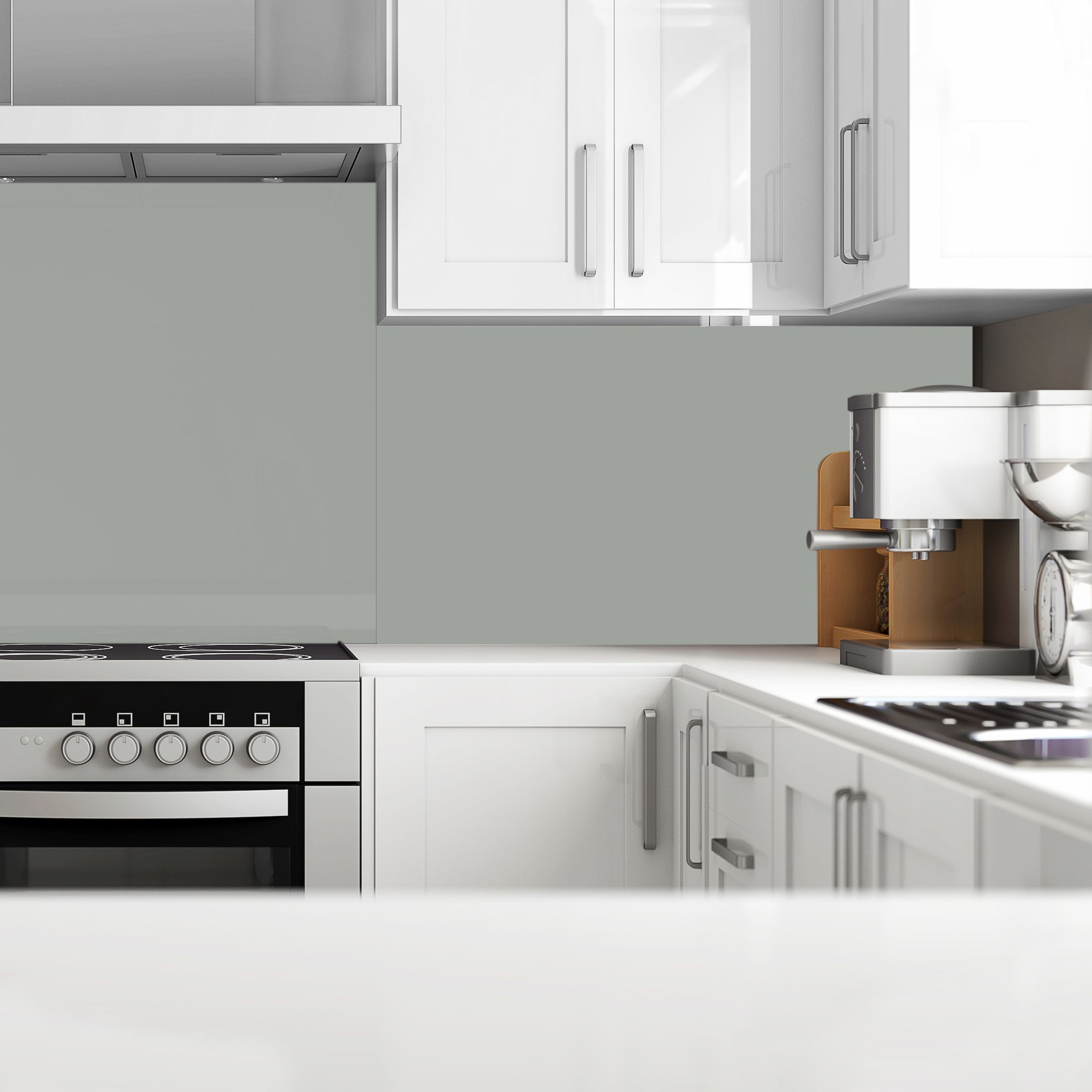 Splashwall Matt Light grey Acrylic Splashback, (H)1220mm (W)2440mm (T)4mm