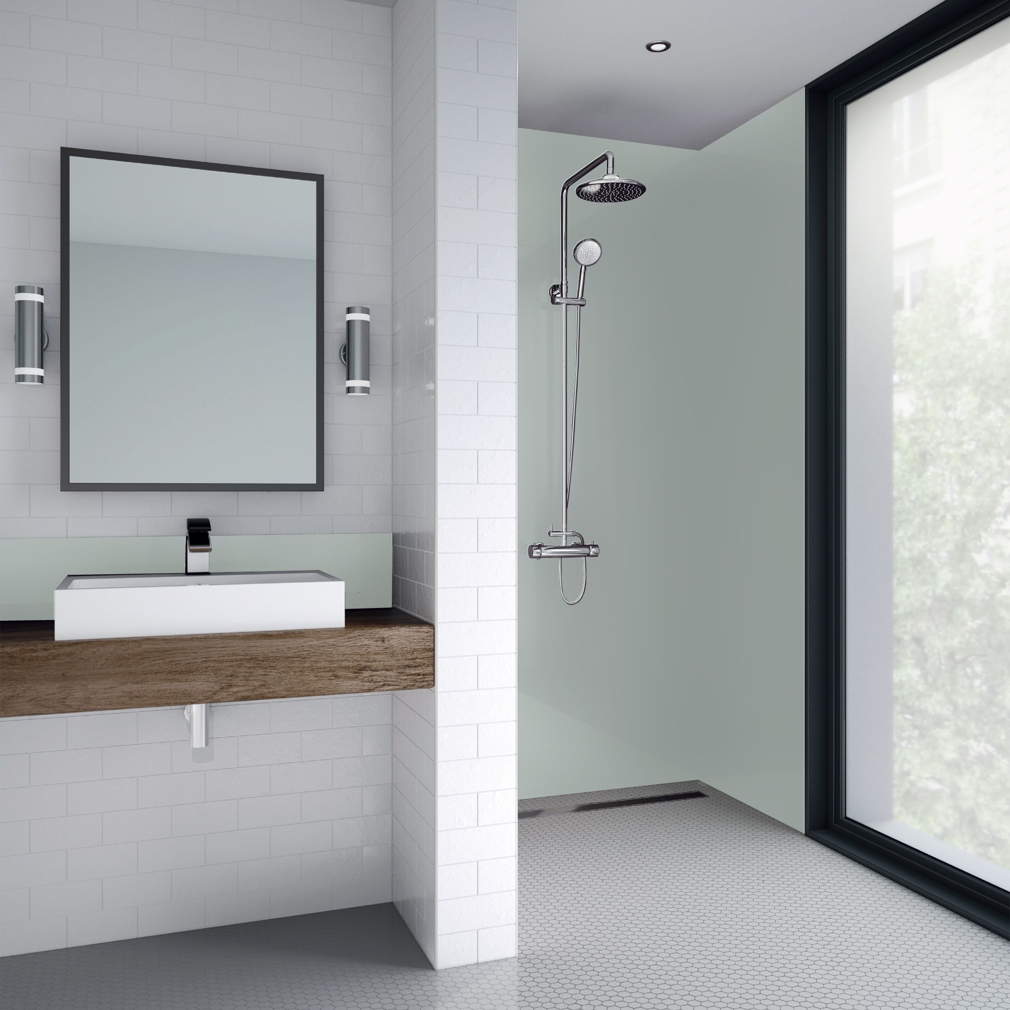 Splashwall Matt Mist Acrylic Panel (W)60cm x (H)244cm x (D)4mm