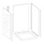 Splashwall Matt White concrete 3 sided Shower Panel kit (W)1200mm (T)11mm