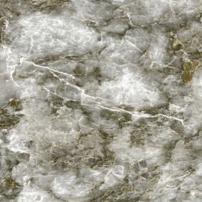 Splashwall Milas Grey Marble effect Aluminium Splashback, (H)750mm (W)2440mm (T)4mm