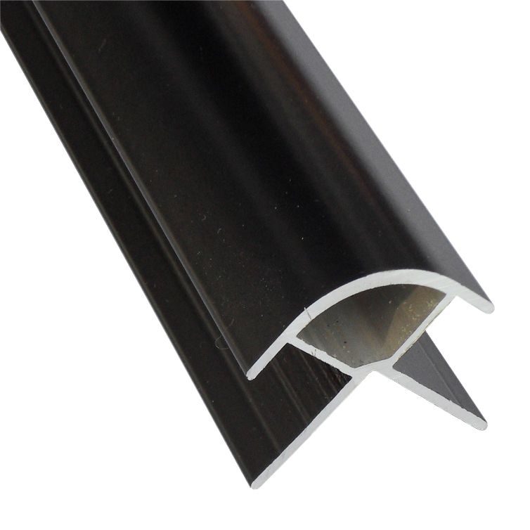 Splashwall Panel external corner joint (L)2420mm - Black