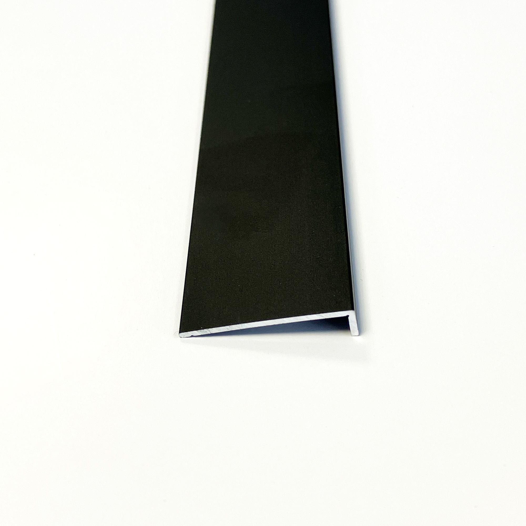 Splashwall Straight Polished Panel end cap (L)800mm (W)27mm (T)6mm - Matt black