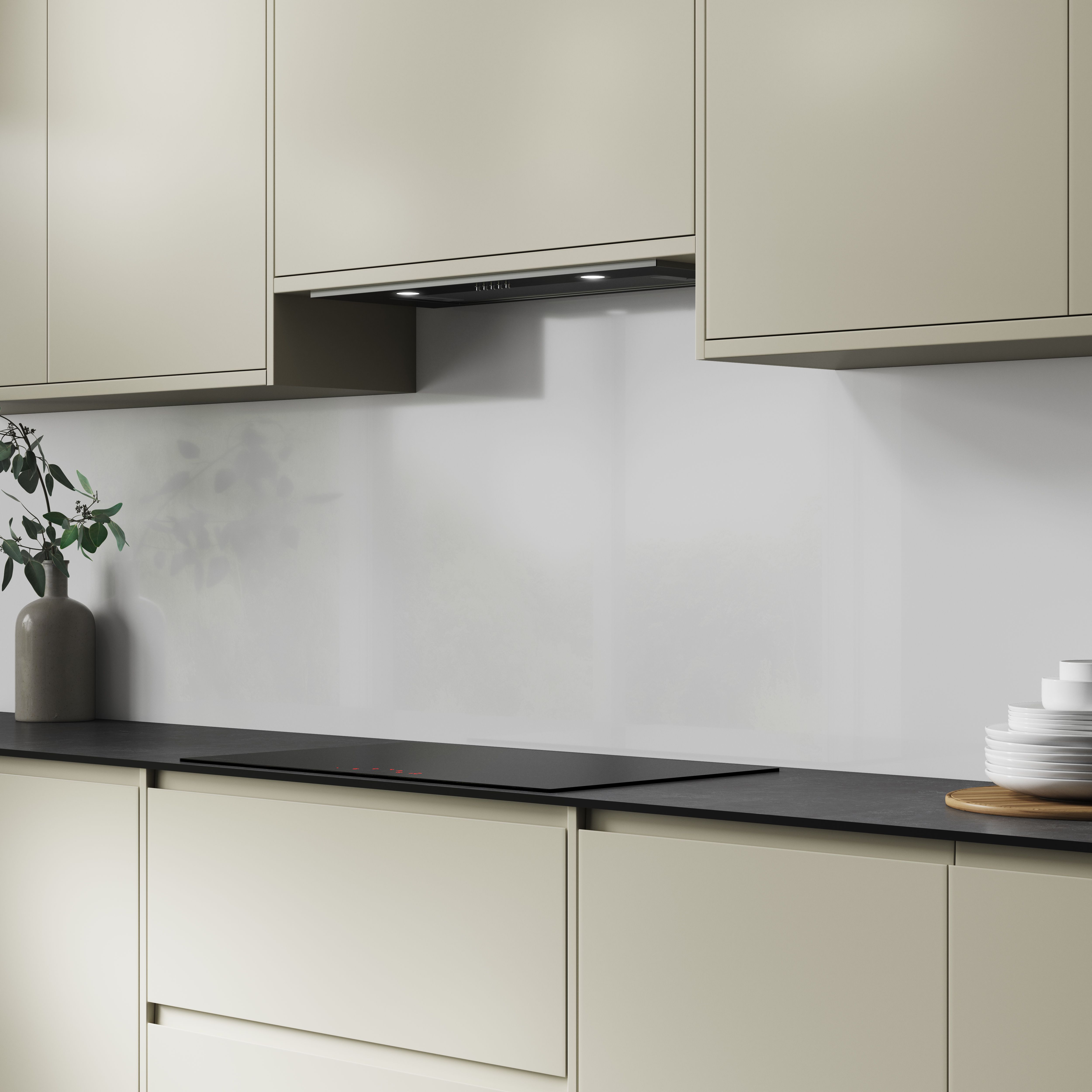 Splashwall White & Blue Aluminium Splashback, (H)750mm (W)2440mm (T)4mm