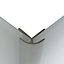 Splashwall White Metallic effect Straight Panel external corner joint, (L)2440mm (T)4mm