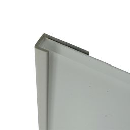Splashwall White Straight Panel end cap, (L)2440mm