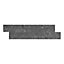 Splitface Grey Matt Natural stone Wall Tile, Pack of 12, (L)400mm (W)100mm