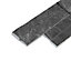 Splitface Grey Matt Natural stone Wall Tile, Pack of 12, (L)400mm (W)100mm