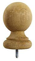 Spruce Colonial Ball top Post cap, (H)127mm (W)82mm