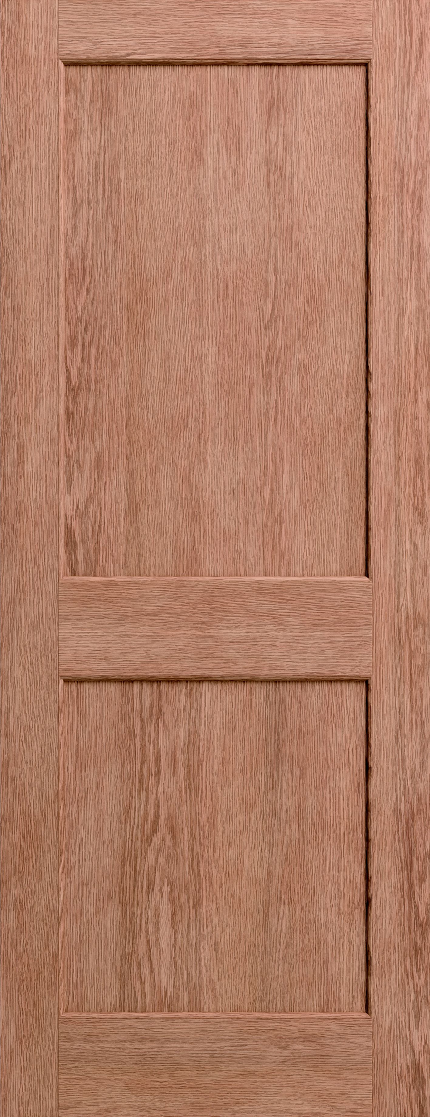 Square 2 panel Unglazed Oak veneer Internal Door, (H)1981mm (W)610mm (T)35mm
