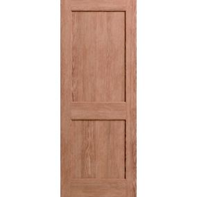Square 2 panel Unglazed Oak veneer Internal Door, (H)1981mm (W)686mm (T)35mm