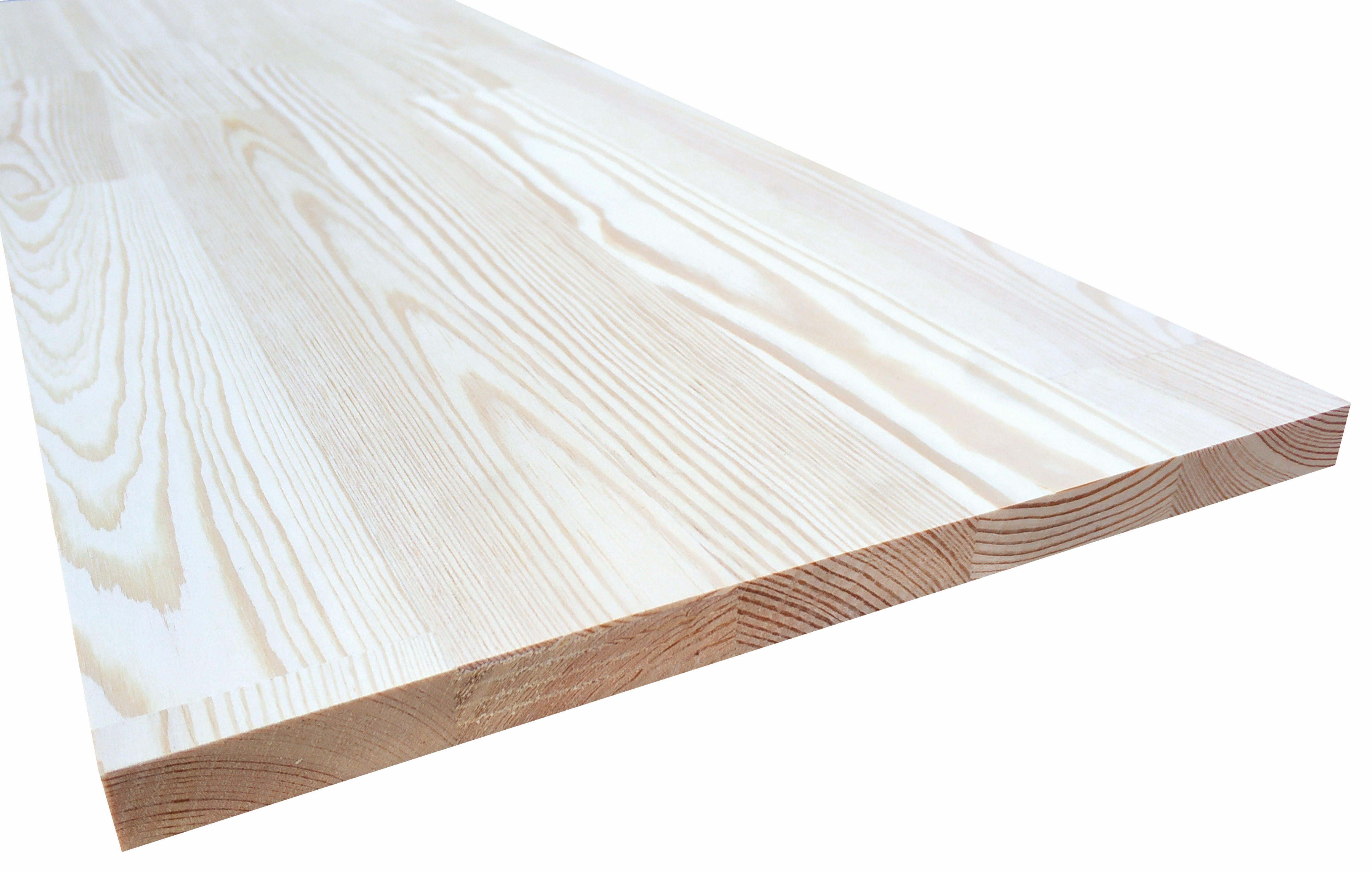 Square edge Clear pine Furniture board, (L)0.8m (W)400mm (T)18mm