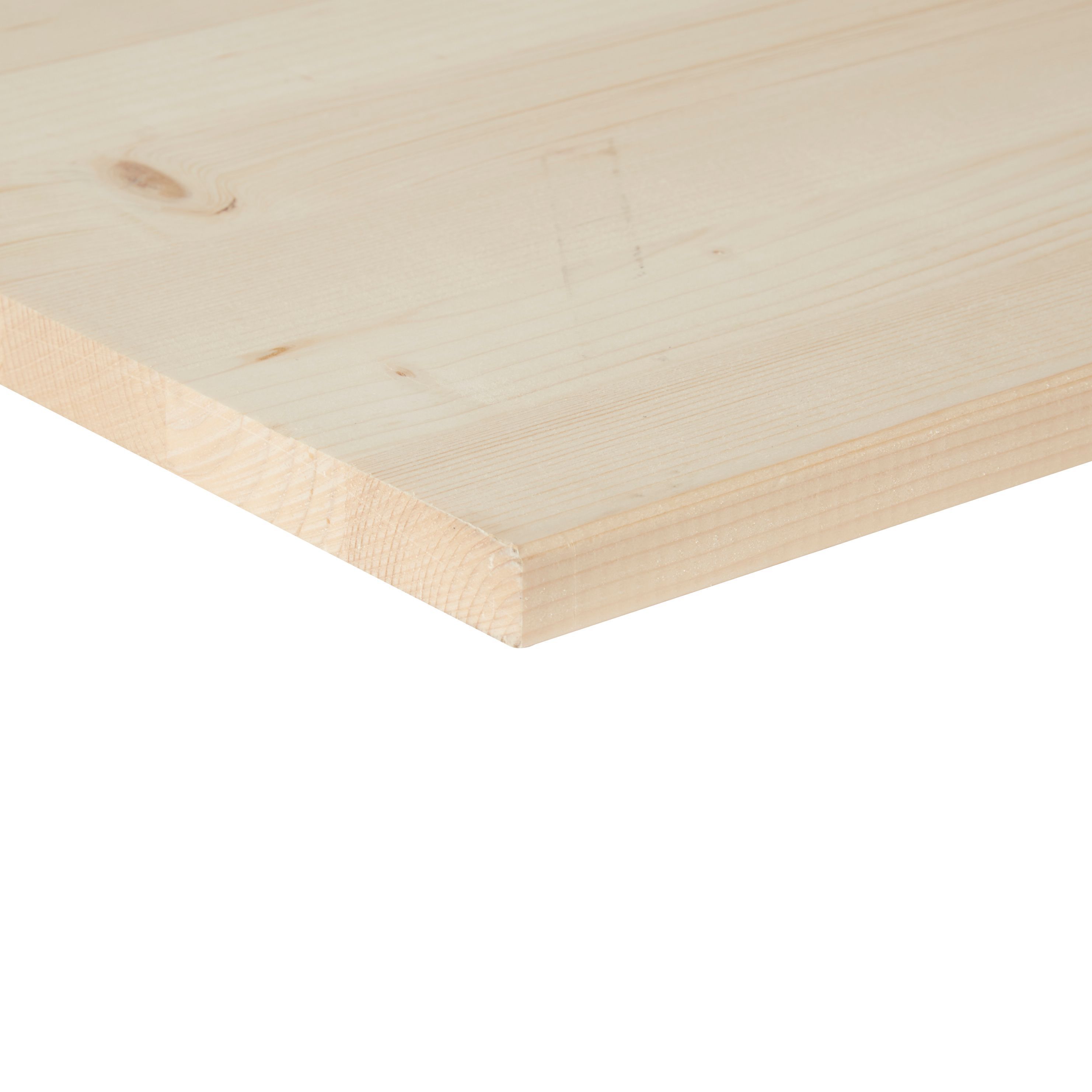 Square edge Knotty pine Furniture board, (L)0.8m (W)200mm (T)18mm