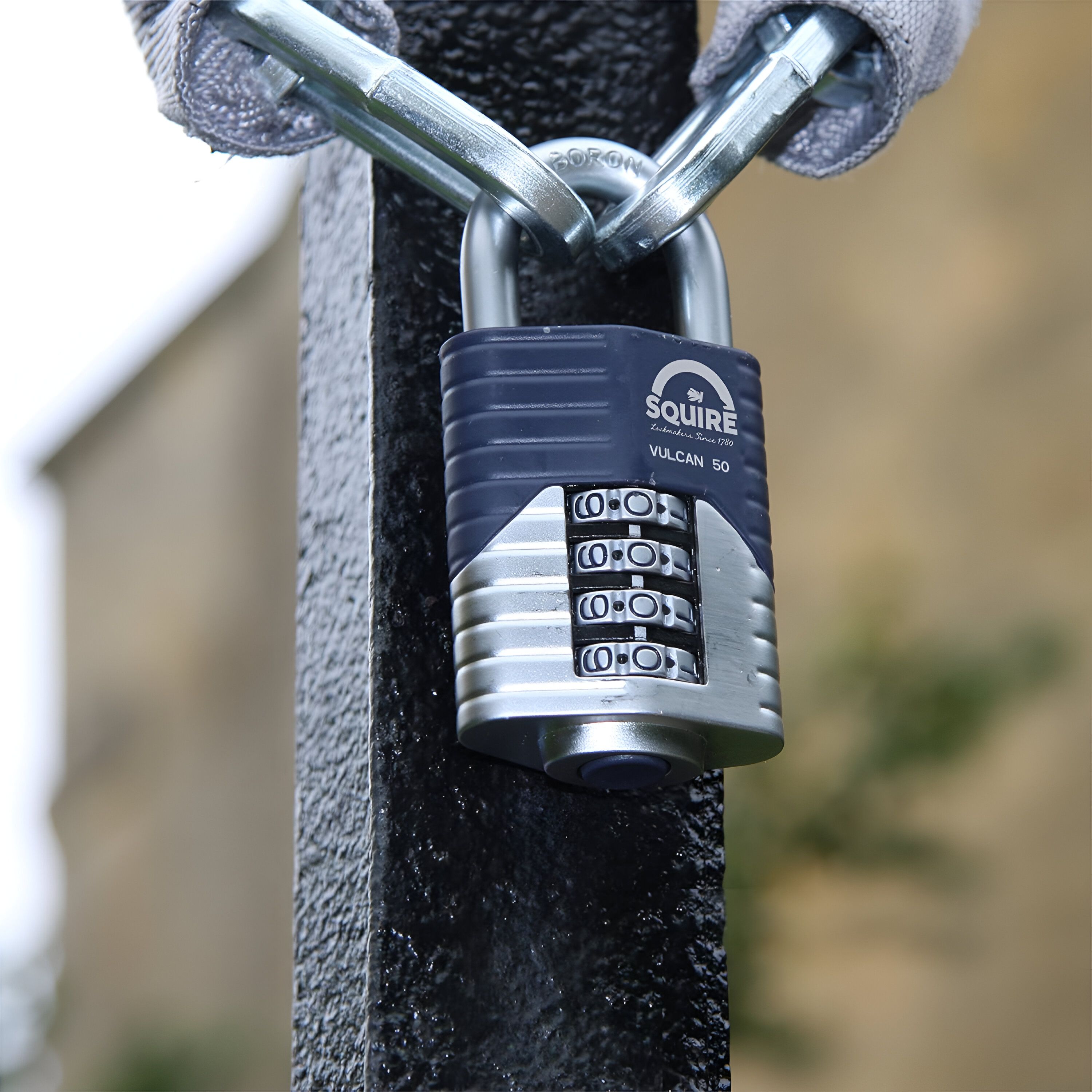 Squire Blue Boron steel Combination Padlock (W)46mm