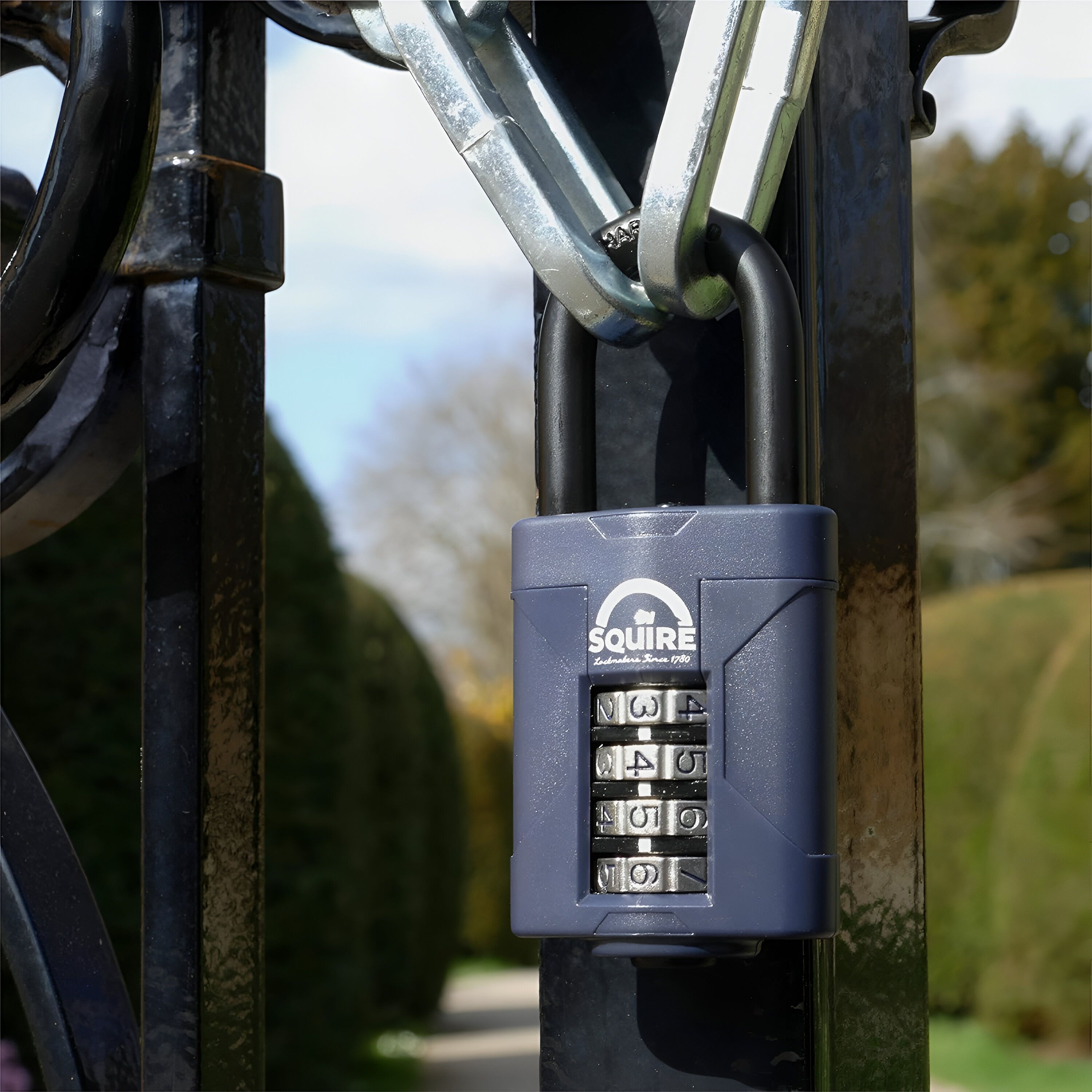 Squire Blue Steel Combination Padlock (W)48mm