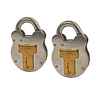 Squire Old English Steel Cylinder Padlock (W)51mm, Pack of 2