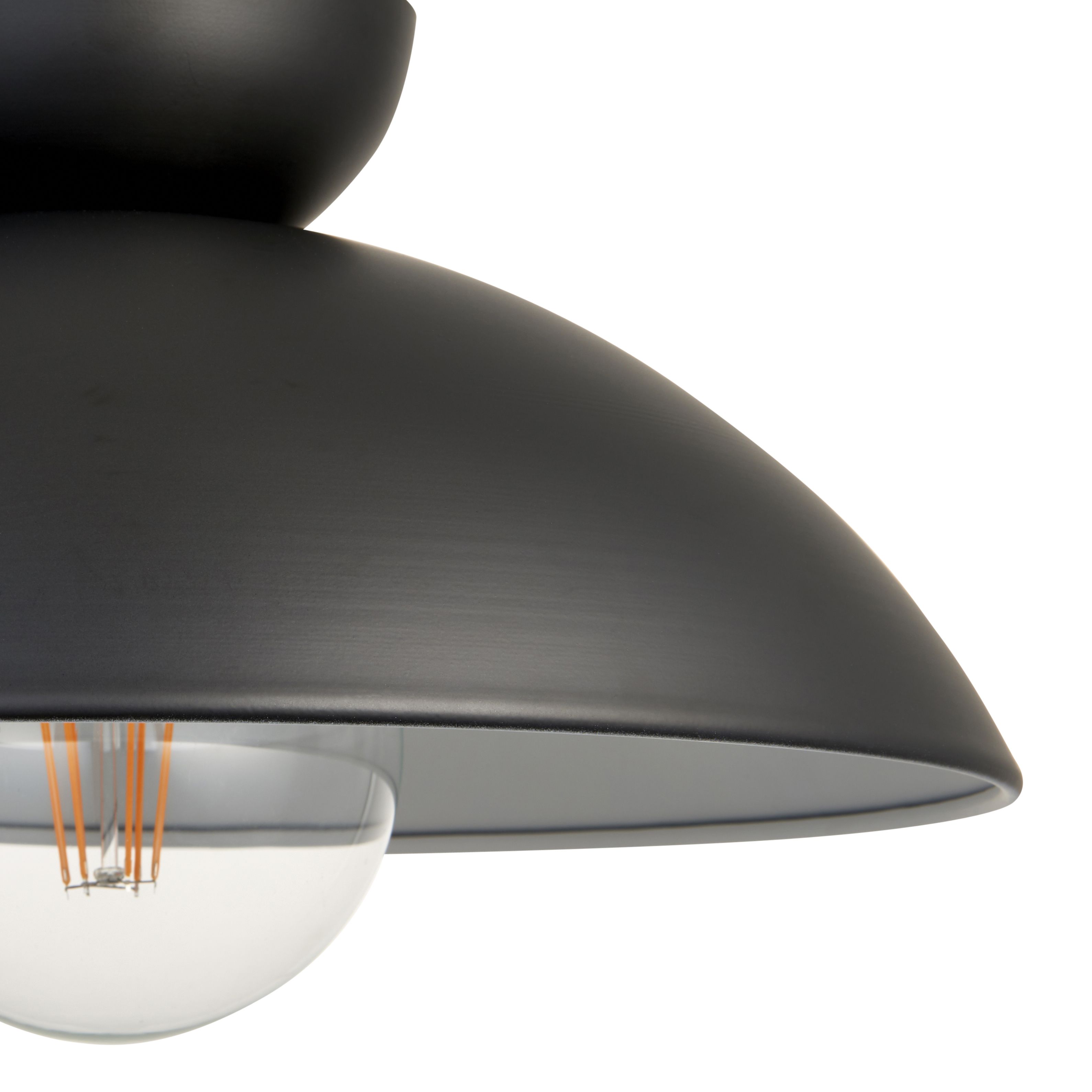 Stacked Black Pendant ceiling light, (Dia)380mm