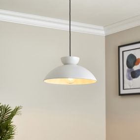 Stacked White Pendant ceiling light, (Dia)380mm