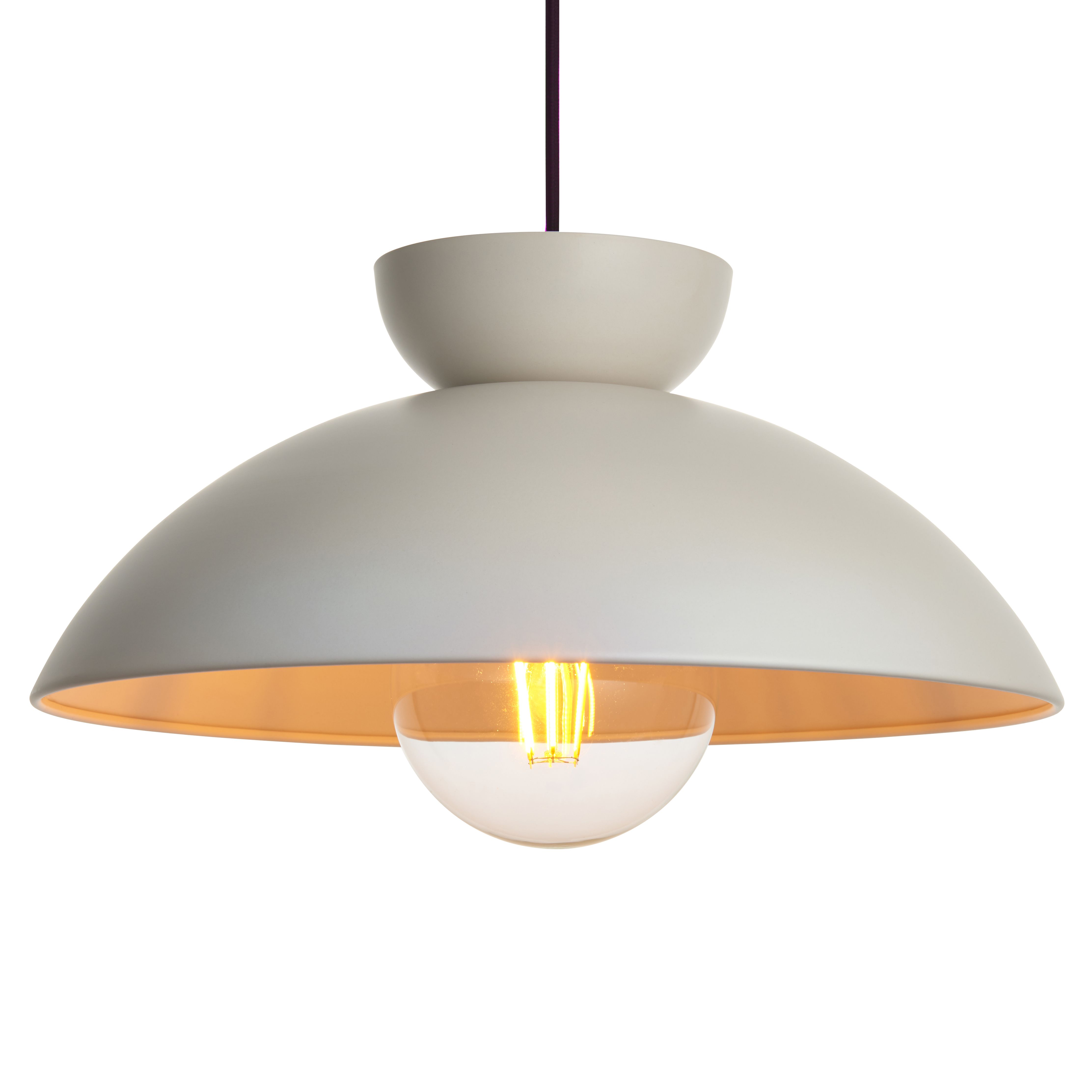 Stacked White Pendant ceiling light, (Dia)380mm