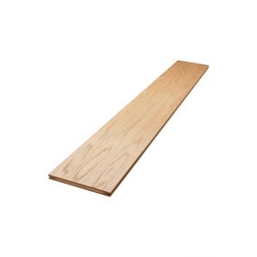 Stair Klad Oak veneer Tread, (L)1.3m (W)200mm (T)13mm