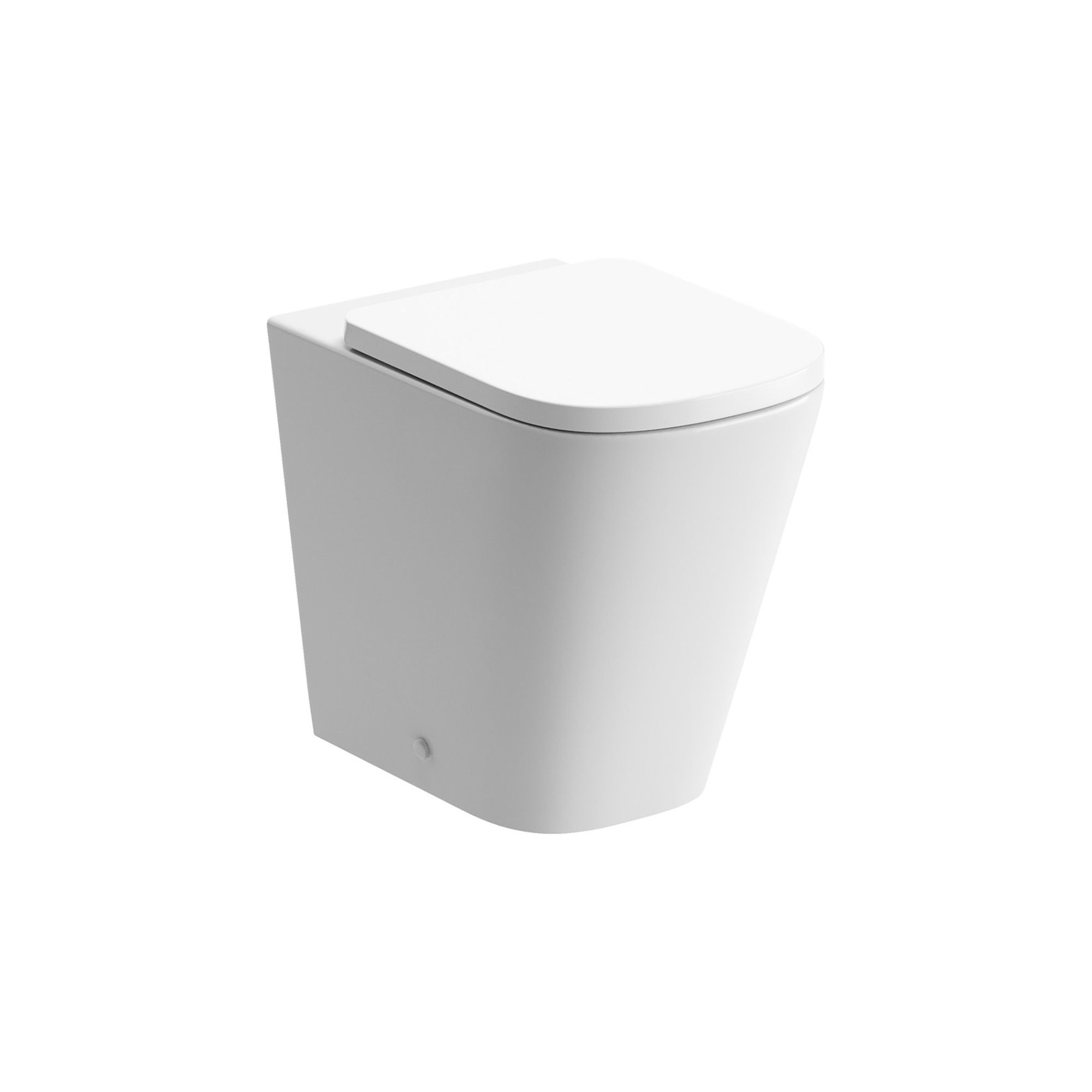 Standon White Rimless Back to wall Toilet pan Comfort Height with Soft close seat