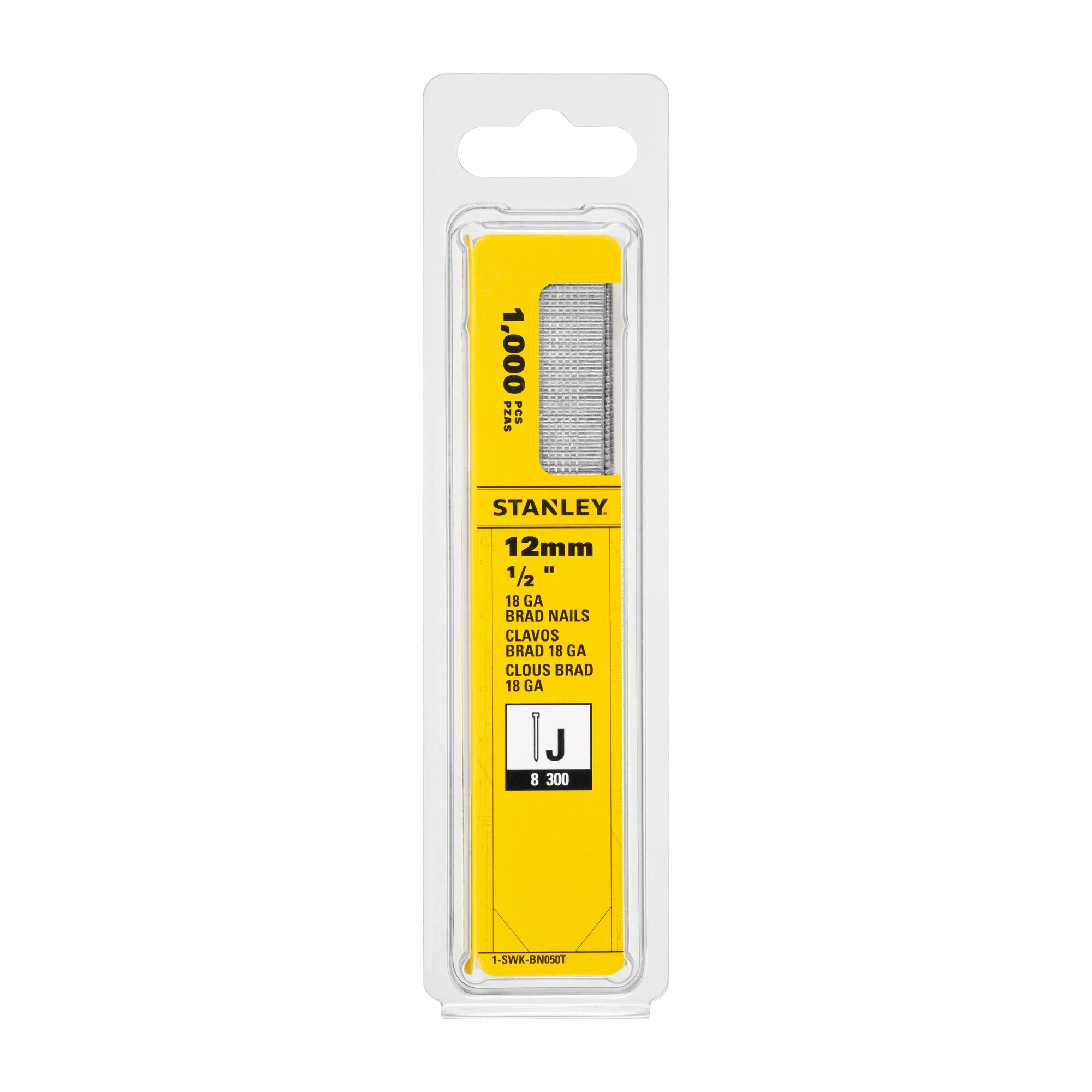 Stanley 18 gauge Galvanised Straight Collated Brads (L)12mm, Pack of 1000
