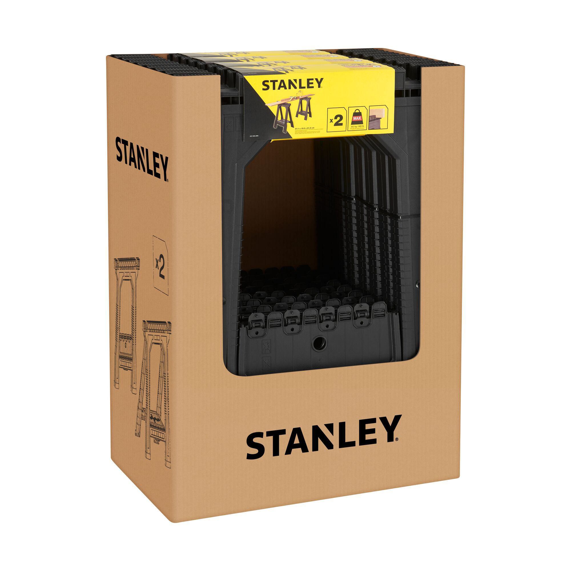 Stanley 362kg Foldable Saw horse, Pack of 2