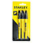 Stanley Black Fine tip Permanent Marker pen, Pack of 3