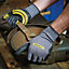Stanley Black, grey & yellow Non safety gloves Large