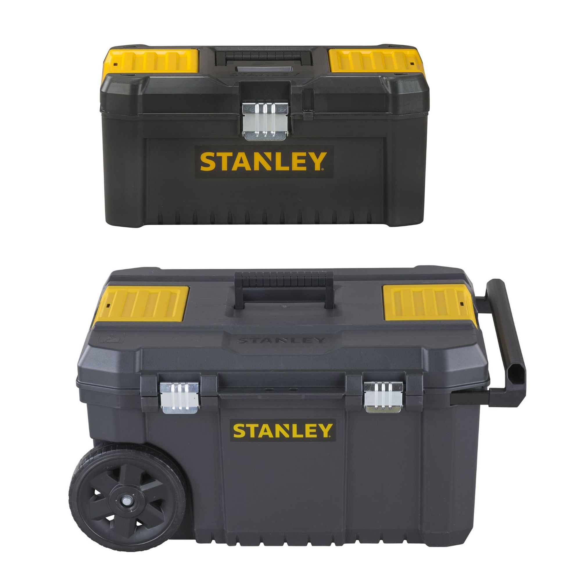 Stanley Polypropylene 4 compartment Trolley & toolbox (H)638mm (W)296mm  (D)470mm