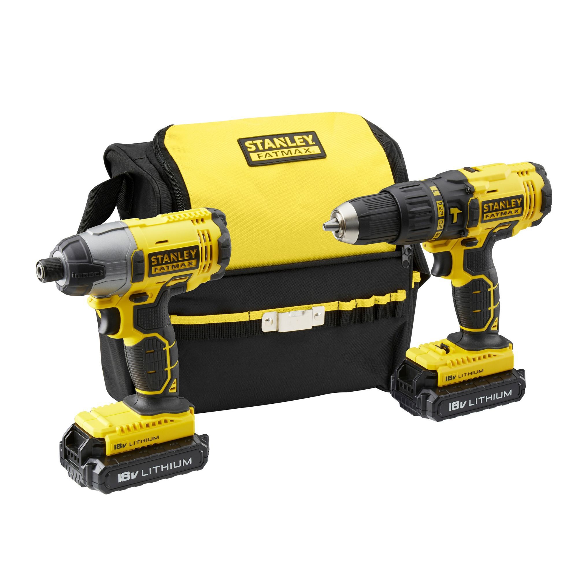 Stanley FatMax 18V 1.3Ah Li-ion Cordless Combi Drill & Impact Driver ...