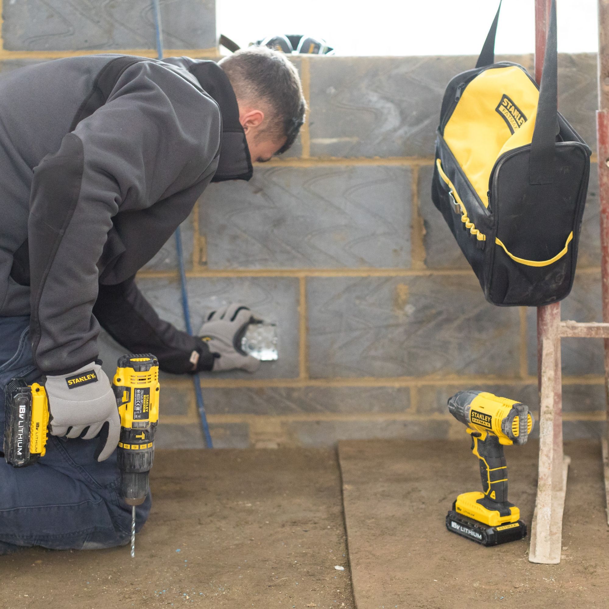 Stanley FatMax 18V 2 x 1.3 Li-ion Cordless Combi drill & impact driver FMCK465C2S-GB