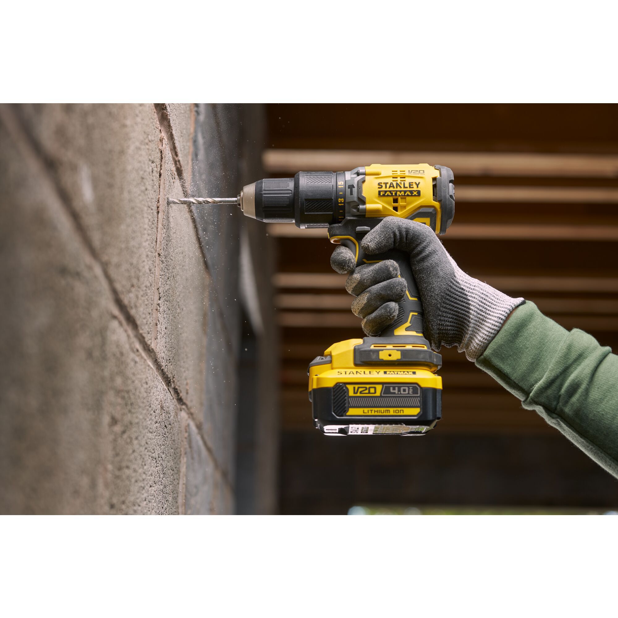 Stanley FatMax 18V Li ion Cordless Combi drill impact driver 2 x 2Ah SFMCK461M2S GB Tradepoint