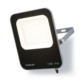 Stanley IK10 Black Mains-powered Cool daylight LED Without sensor Slimline floodlight 11000lm