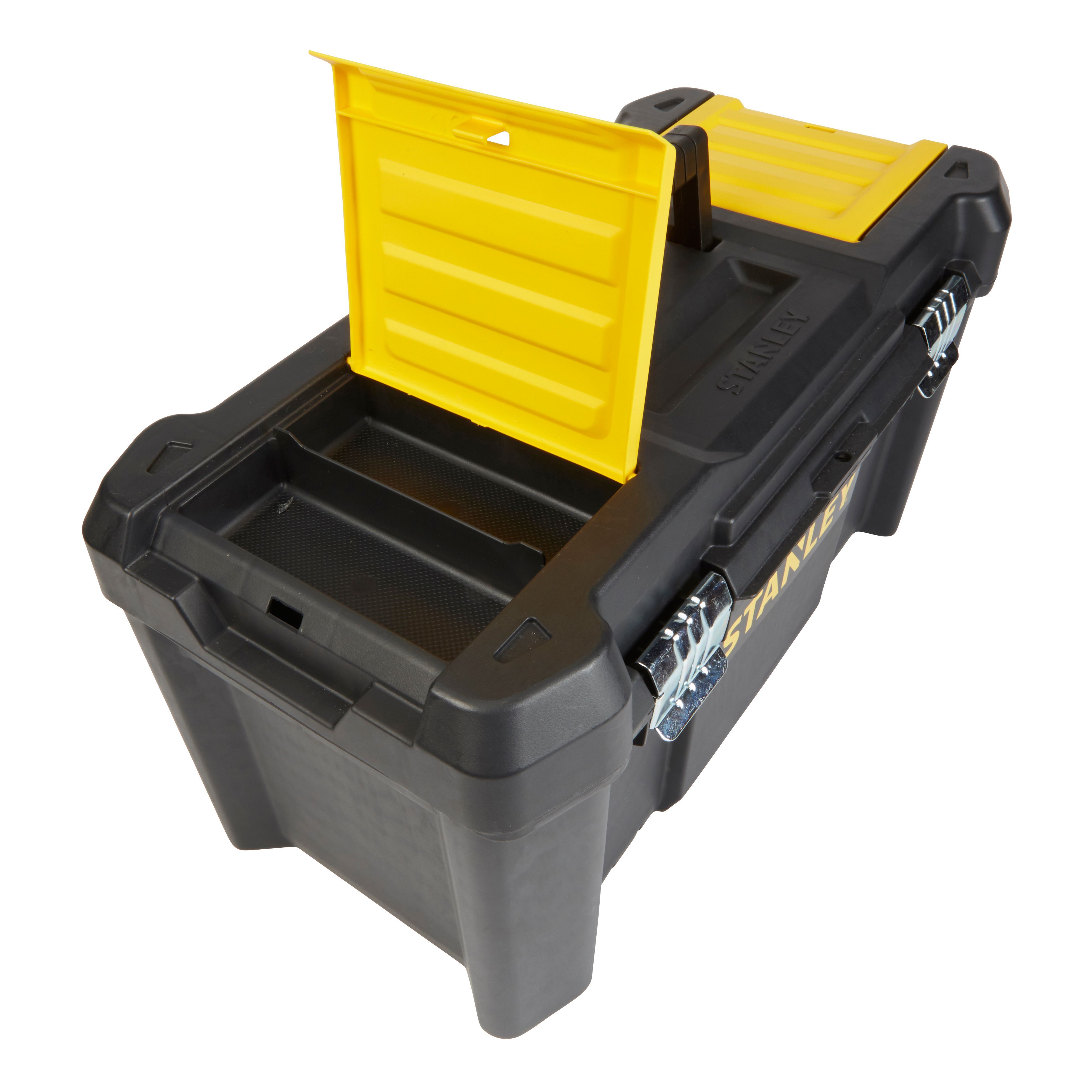 Stanley Metal & plastic 3 compartment Toolbox (L)482mm (H)250mm