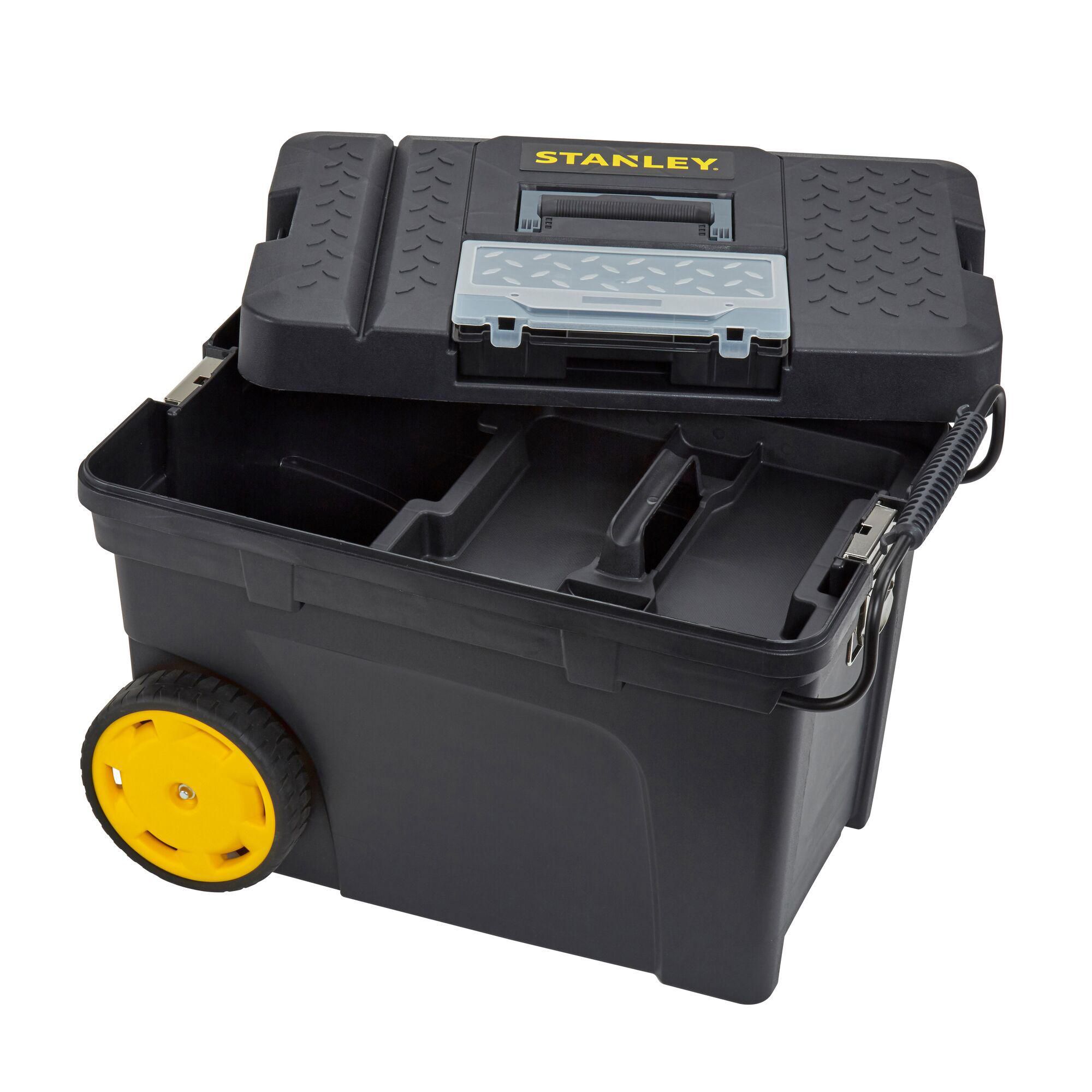 Stanley Plastic 4 compartment Trolley & toolbox (H)425mm (W)375mm (D)620mm