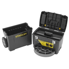 Stanley Polypropylene (PP) 4 compartment Trolley & toolbox (H)638mm (W)296mm (D)470mm