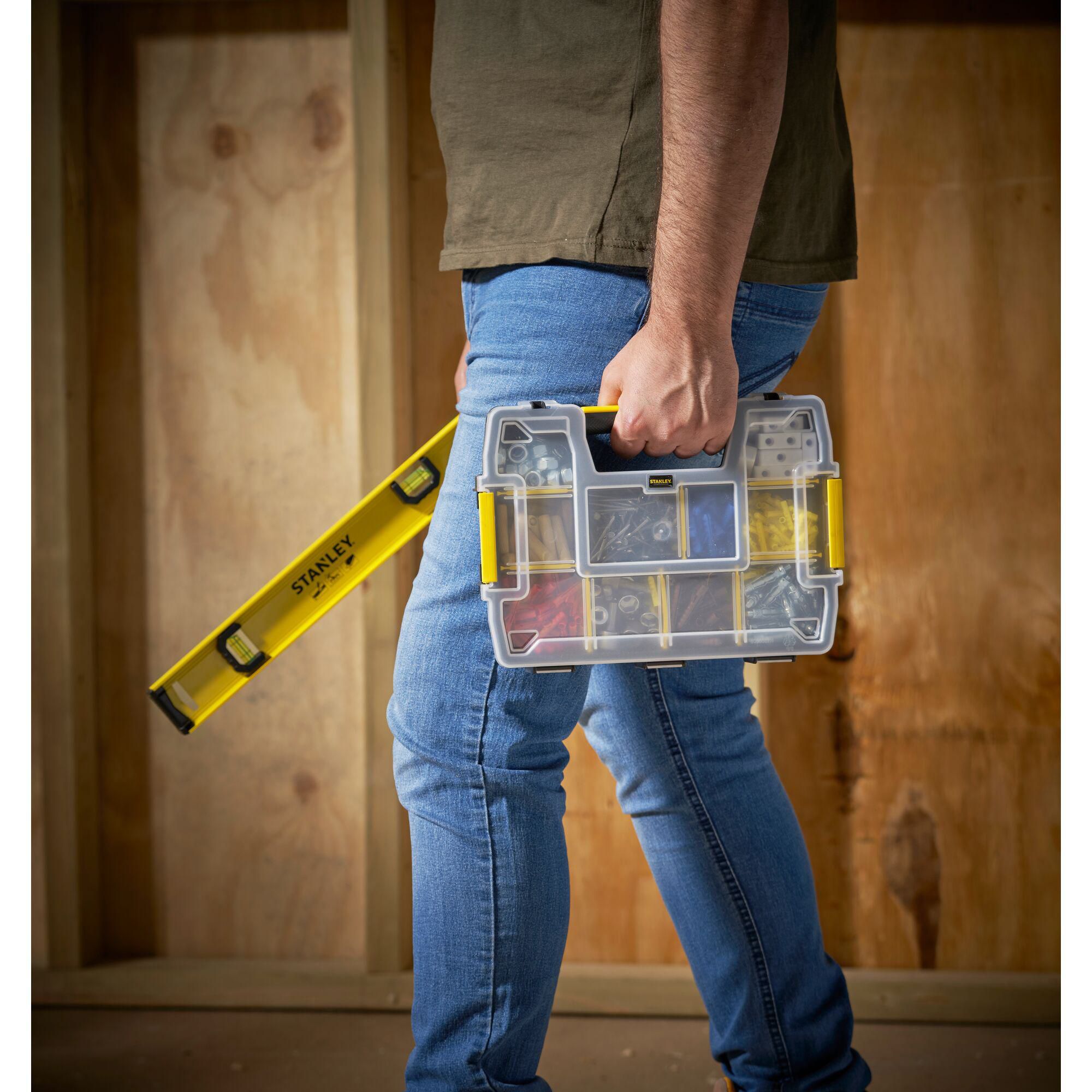 Stanley Sortmaster Black & yellow 10 compartment Organiser
