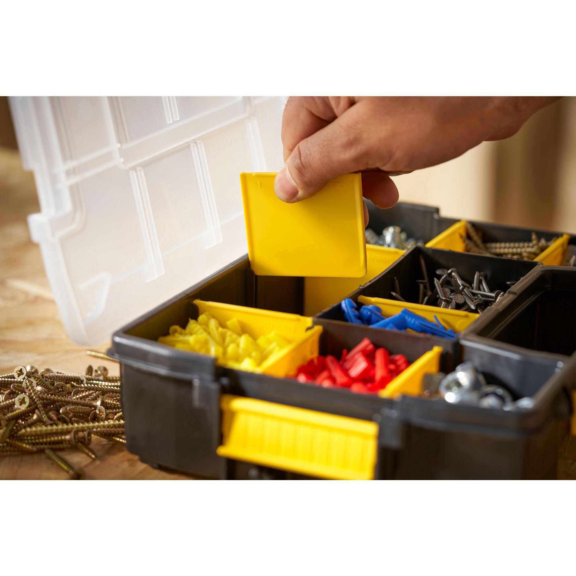 Stanley Sortmaster Black & yellow 10 compartment Organiser