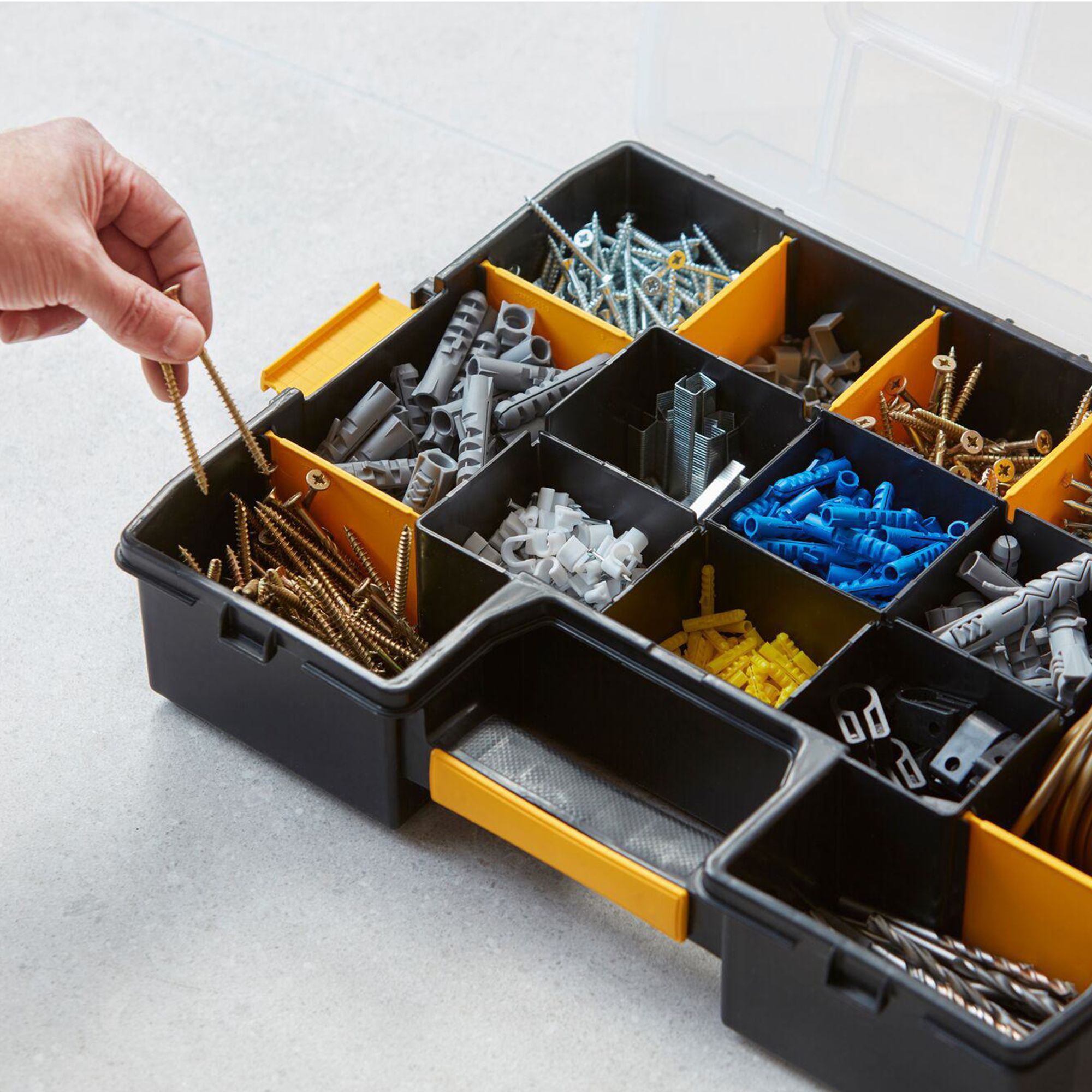 Stanley Sortmaster Black & yellow 15 compartment Tool organiser