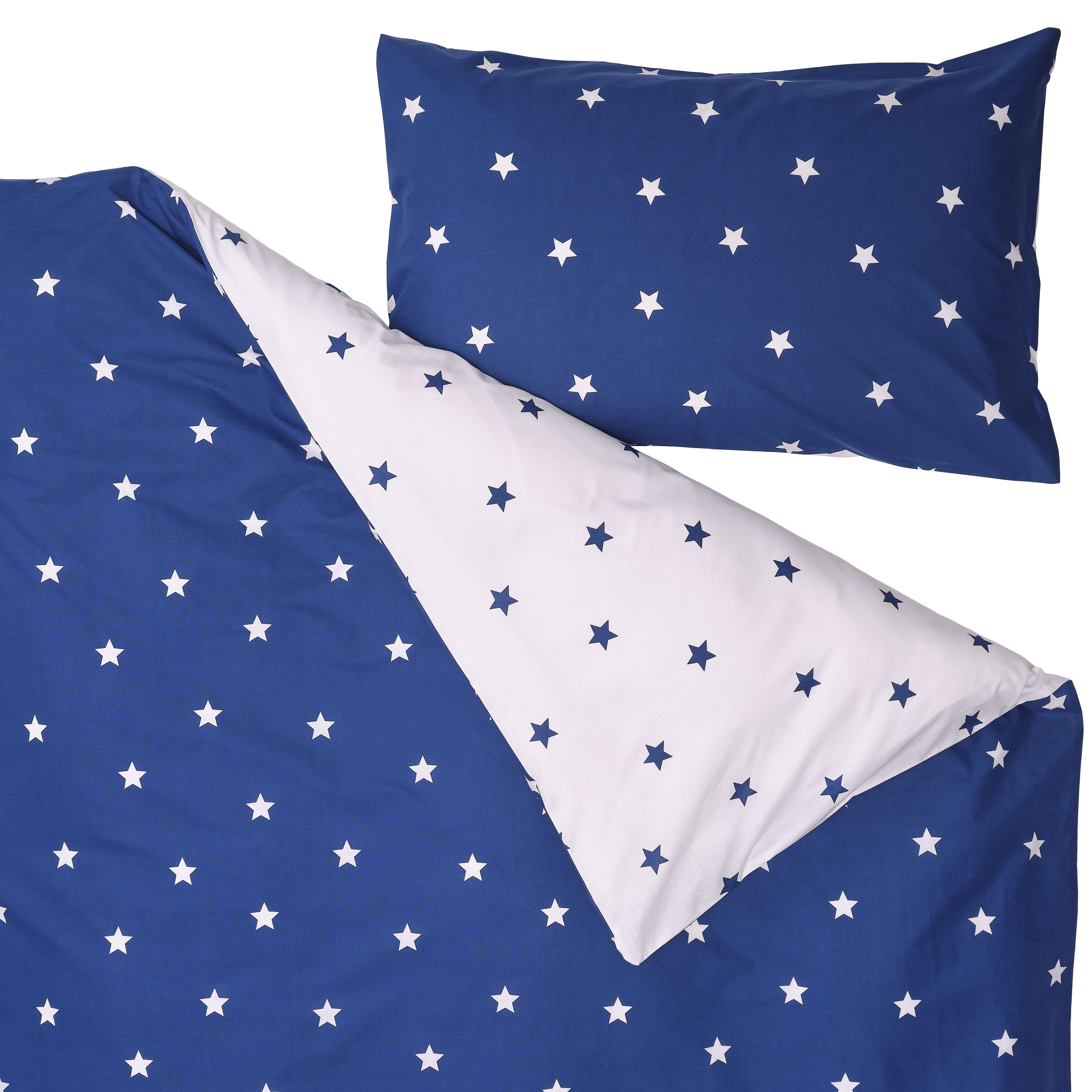 Star Blue & white Single Duvet cover & pillow case set