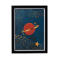 Star in space Multicolour Framed print (H)40cm x (W)30cm