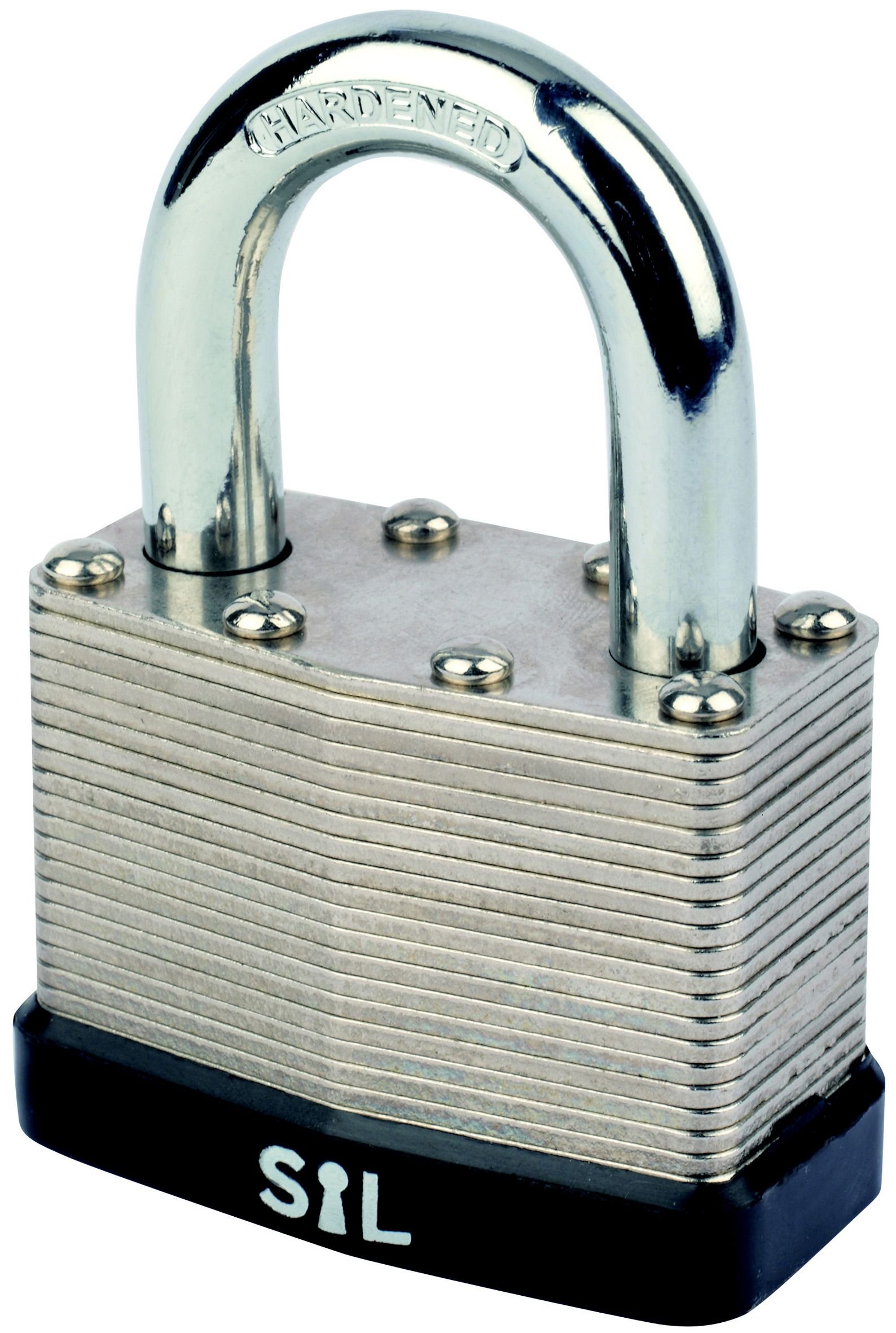 Steel Black Cylinder Open shackle Padlock (W)50mm