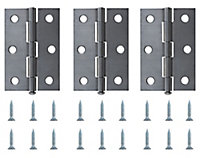 Steel Butt Door hinge N173 (L)75mm, Pack of 3