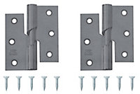 Steel Butt Door hinge N337 (L)75mm, Pack of 2